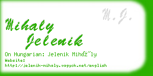 mihaly jelenik business card